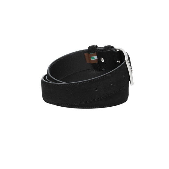 Herren-|Anzugsgürtel 35mm Nappa abgenäht in Schwarz aus Leder - leder-accessoires.com