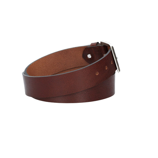 Ledergürtel|Albbüffel in Braun 40mm mit Dornschließe in Silber - leder-accessoires.com
