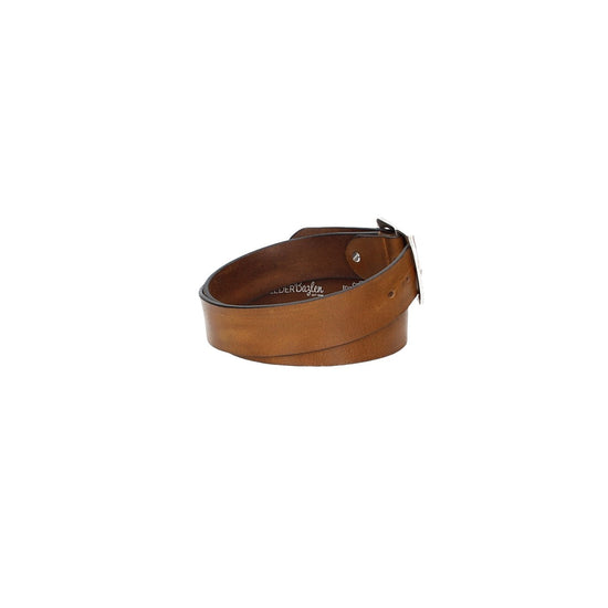 Ledergürtel Gelb|Ocker 40mm mit Vollschließe in Silber - leder-accessoires.com