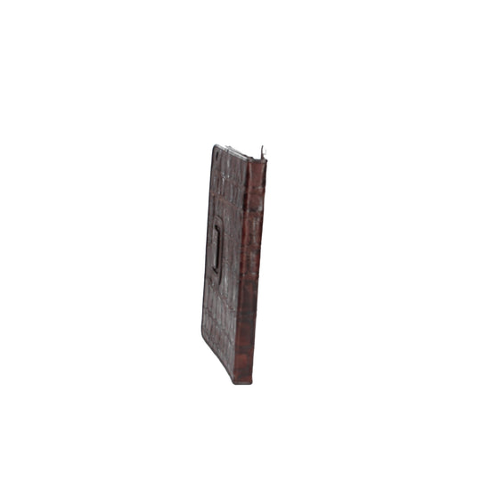 Tablethülle 19 x 24 cm Braun aus Leder mit Krokoprägung - leder-accessoires.com