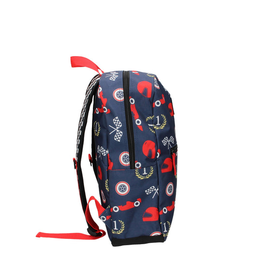 Kinderrucksack " Rennwagen " in Blau - leder-accessoires.com