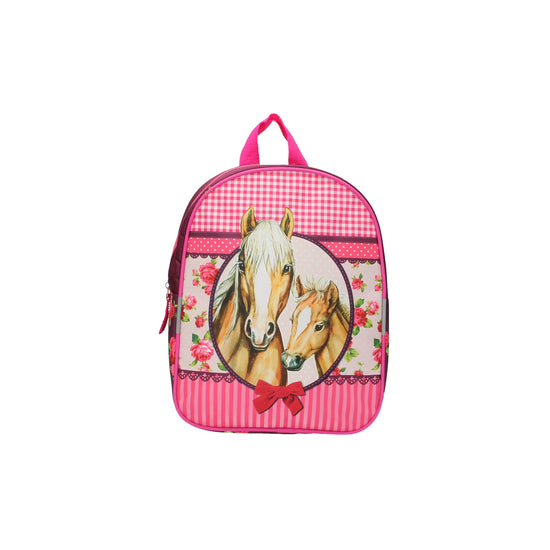 Kinderrucksack " Pferd " 23x9x29cm in Pink - leder-accessoires.com