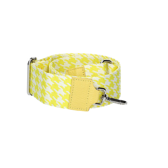 Taschenriemen|Wechselriemen Hellgelb mit Karabiner Silber - leder-accessoires.com
