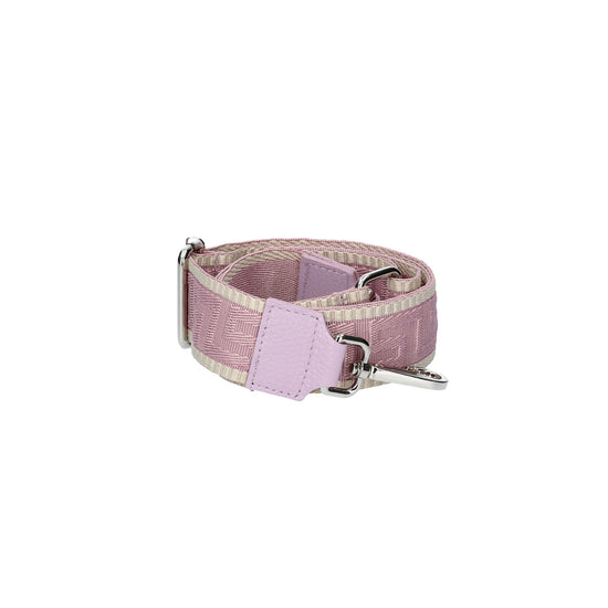 Taschenriemen|Wechselriemen in Flieder gemustert mit Karabiner Silber - leder-accessoires.com