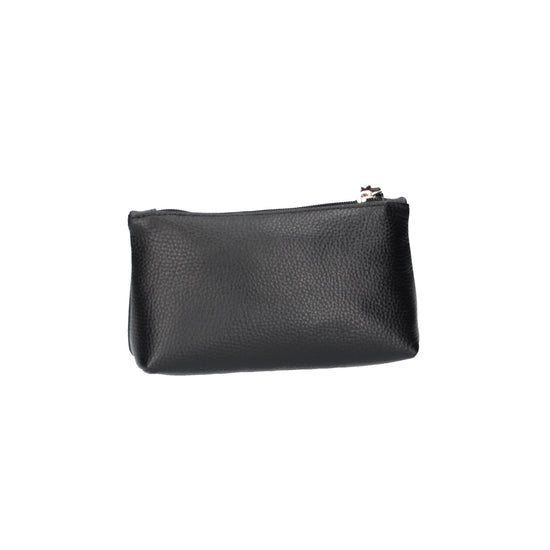 Kosmetiktasche| Kulturbeutel Maxima 18x7x11cm in Schwarz aus Leder - leder-accessoires.com