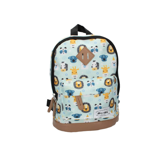 Kinderrucksack " Tiere" in Hellblau - leder-accessoires.com