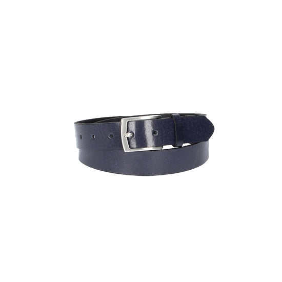 Ledergürtel Blau|Marine 30mm mit Dornschließe in Silber - leder-accessoires.com