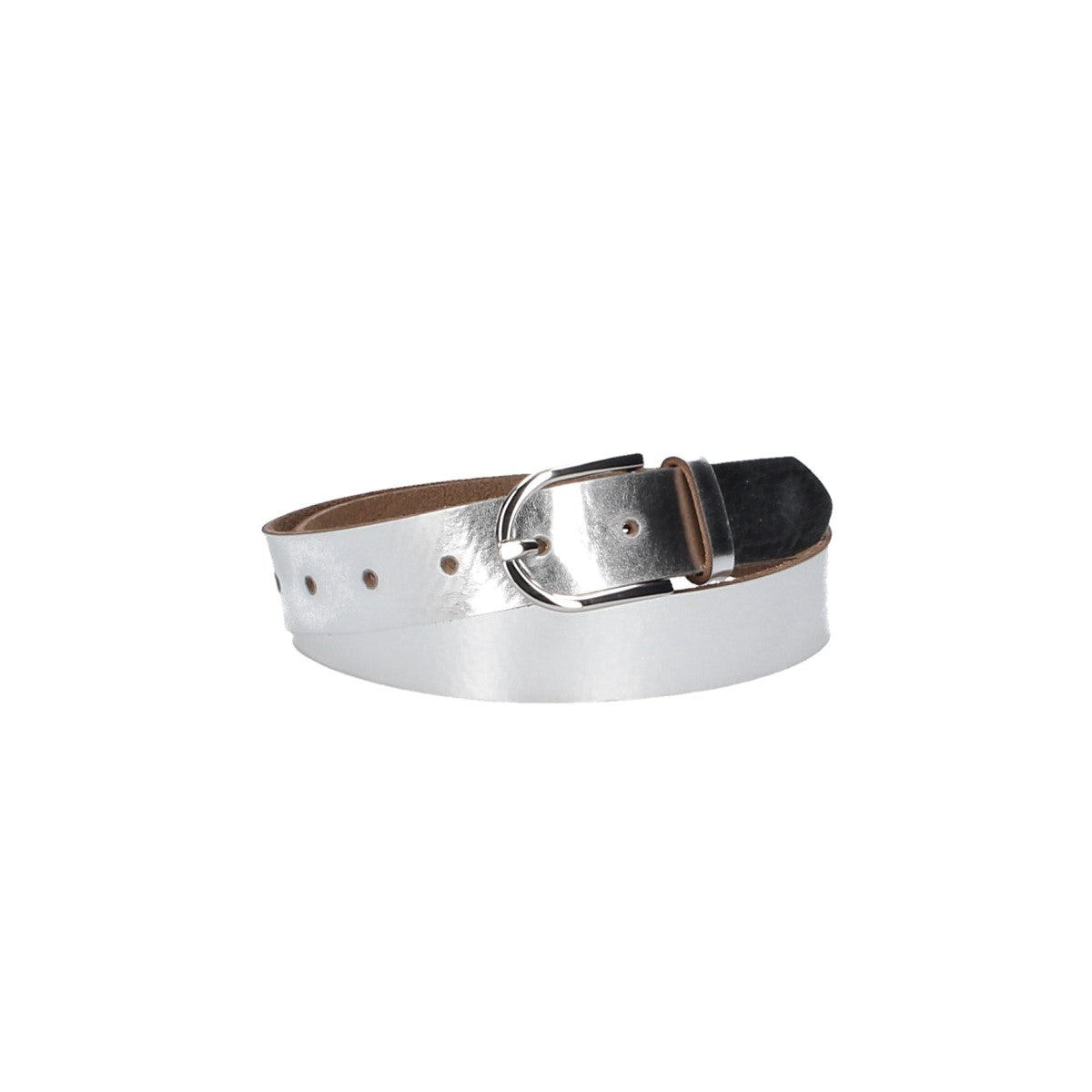 Ledergürtel 30mm in Silber mit Dornschließe in Silber - leder-accessoires.com