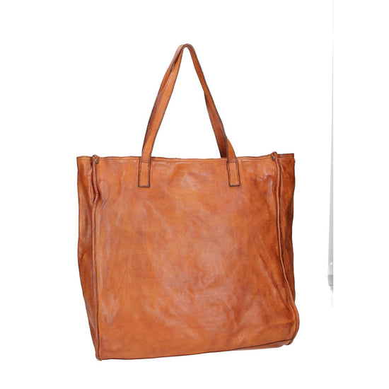Campomaggi Shopper „Giove“ aus cognacfarbenem Leder - leder-accessoires.com