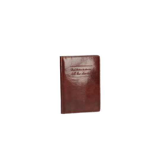 Briefmappe| Passhülle 14 x 20cm Braun mit Druckknopf - leder-accessoires.com