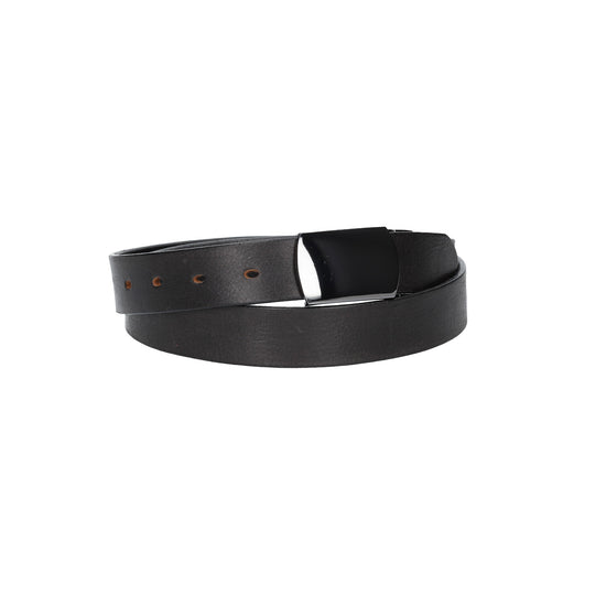 Ledergürtel Schwarz 30mm mit Koppelschließe in glänzend Schwarz - leder-accessoires.com