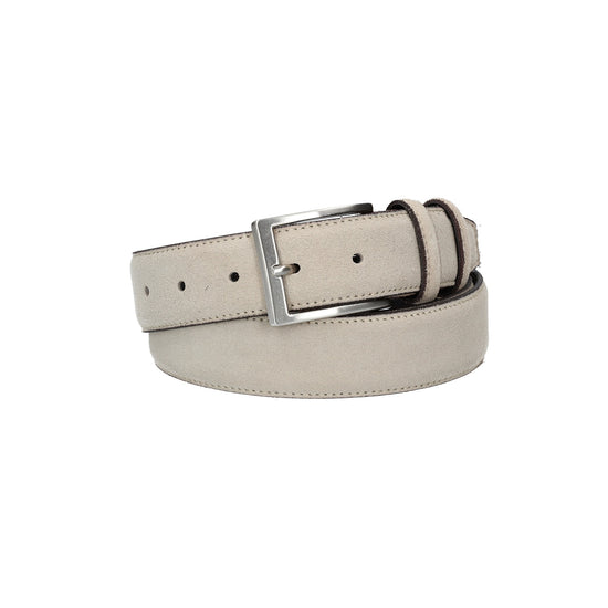 Herren-|Anzugsgürtel 35mm Nappa abgenäht in Sand|Natur aus Leder - leder-accessoires.com