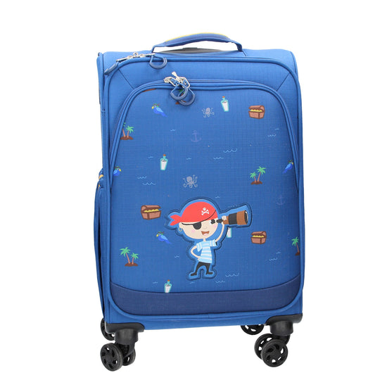 Reisetrolley Travelite "Minimover" Pirat 4-Rad in Blau - leder-accessoires.com