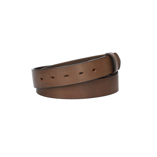 Lederriemen | Gürtelrohling Glanz 35mm in Grau mit Schlaufe und Kapplochteil - leder-accessoires.com