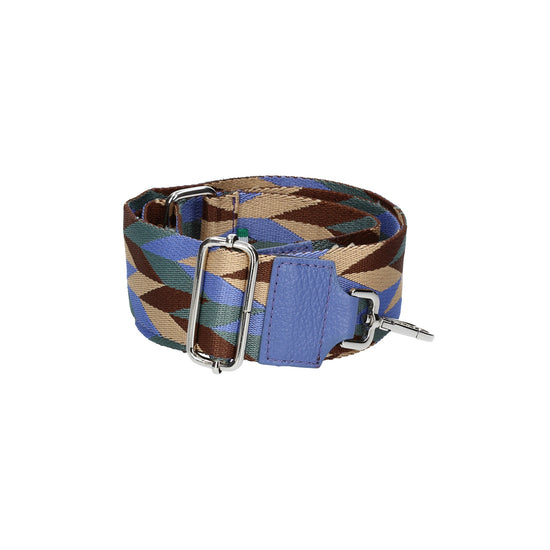 Taschenriemen|Wechselriemen Hellblau|Bordeaux mit Karabiner Silber - leder-accessoires.com