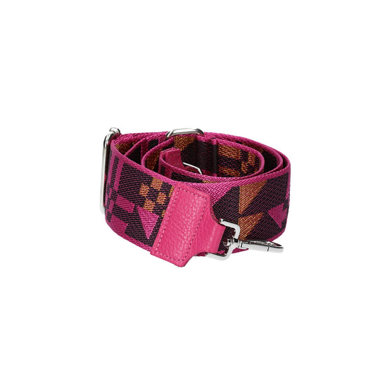 Taschenriemen|Wechselriemen in Pink|Lila mit Karabiner Silber - leder-accessoires.com
