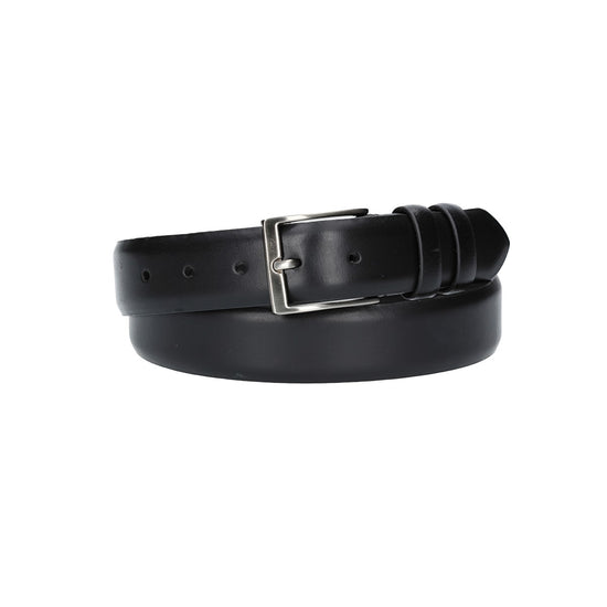 Herren-|Anzugsgürtel 35mm in Schwarz aus Vollrindleder bombiert - leder-accessoires.com