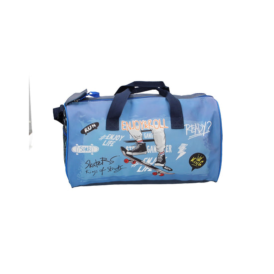 Kindersporttasche " Skater " in Blau - leder-accessoires.com