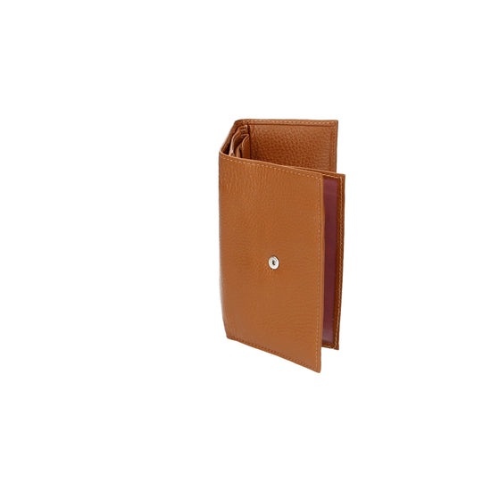 Lederbörse Maxima 15x1x18cm in Cognac mit Überschlag - leder-accessoires.com