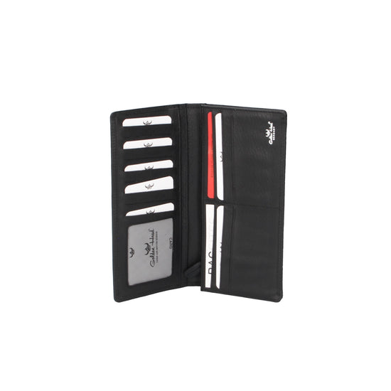 Brieftasche Golden Head in Schwarz aus Leder - leder-accessoires.com