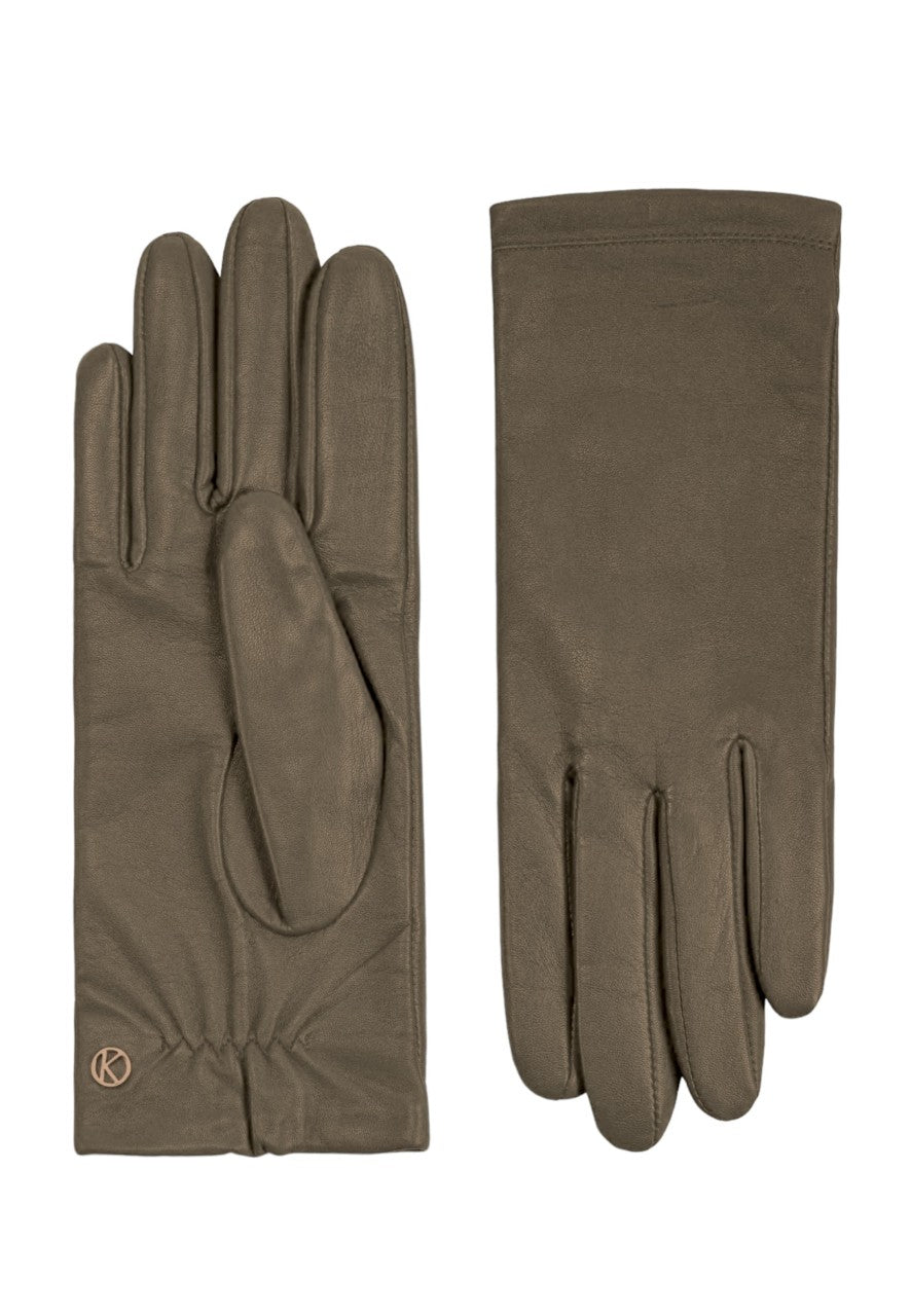 chelsea handschuhe Damen Handschuhe aus Lammleder in elegantem Taupe für jeden Anlass