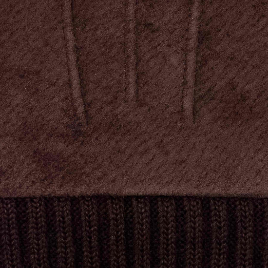 Lederhandschuhe Herren in Braun mit Strickbund - leder-accessoires.com