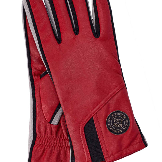 Lederhandschuhe Damen in Rot mit Touch-Funktion - leder-accessoires.com