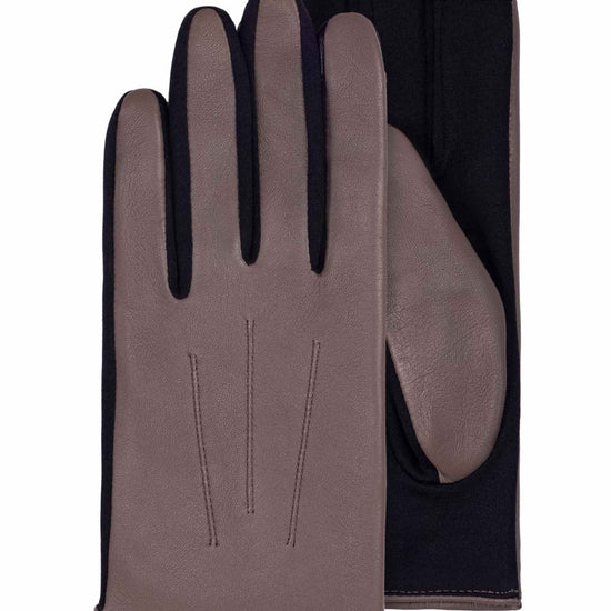 Lederhandschuhe Damen in Taupe mit Touch-Funktion und Stretch - leder-accessoires.com