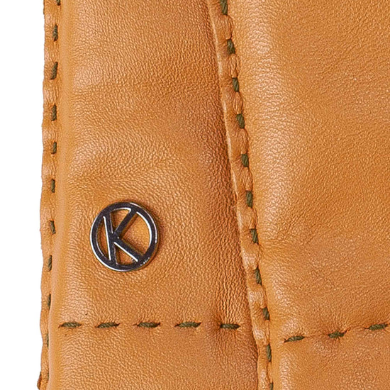 Lederhandschuhe in Gelb mit dunkler Ziernaht - leder-accessoires.com