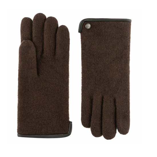 Strickhandschuh | Wolle Herren in Braun aus 100% Schurwolle von Röckl - leder-accessoires.com
