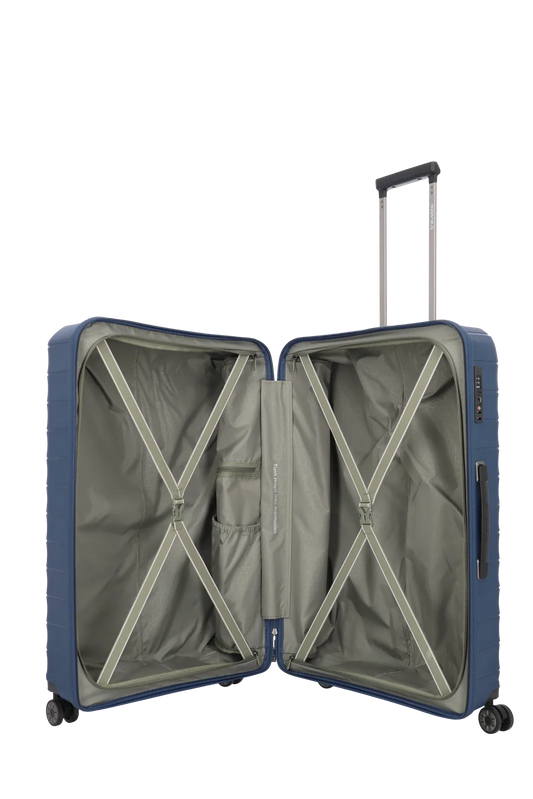 Mooby Trolley Set 3-teilig in Marine mit 4-Rad aus Polypropylen - leder-accessoires.com