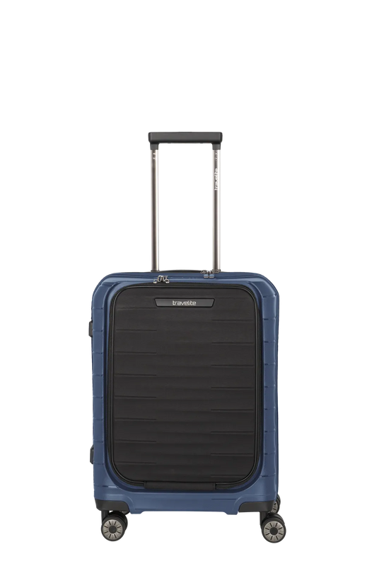 Mooby Trolley S in Marine mit 4-Rad und Erweiterung - leder-accessoires.com