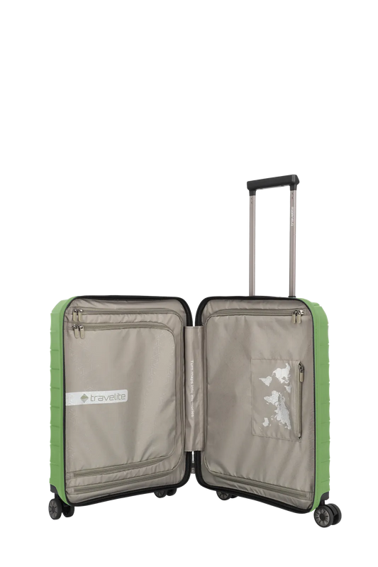 Mooby Trolley S in Grün mit 4-Rad und Erweiterung - leder-accessoires.com