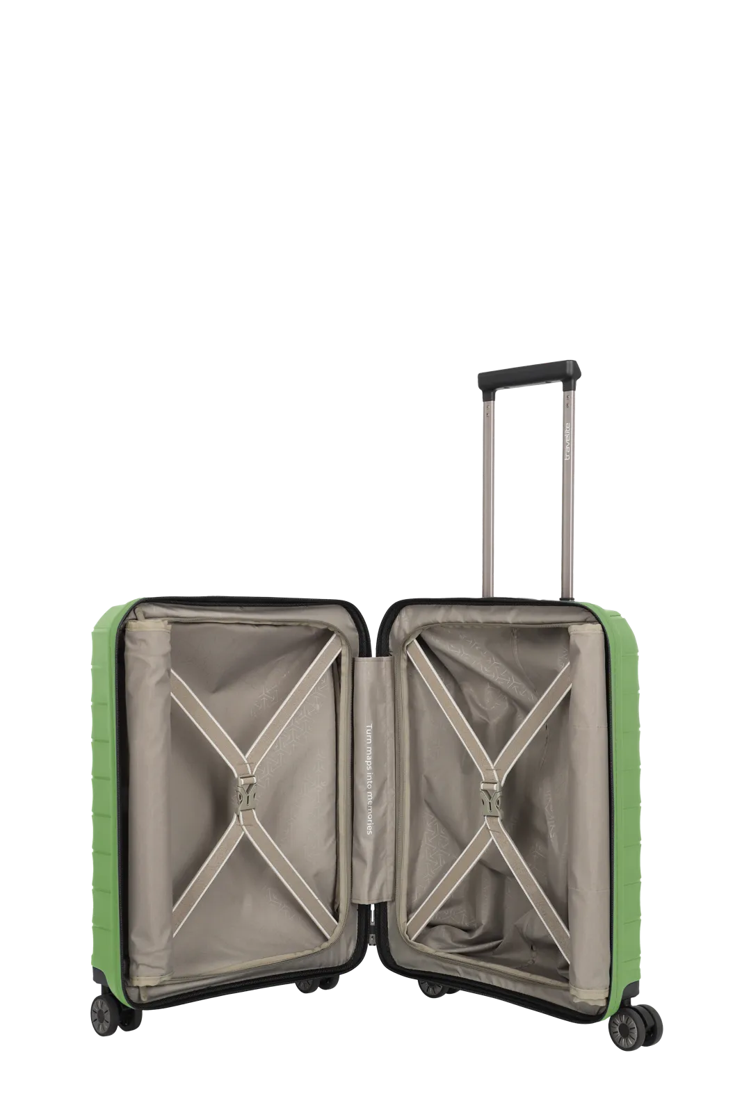 Mooby Trolley S in Grün mit 4-Rad und Erweiterung - leder-accessoires.com