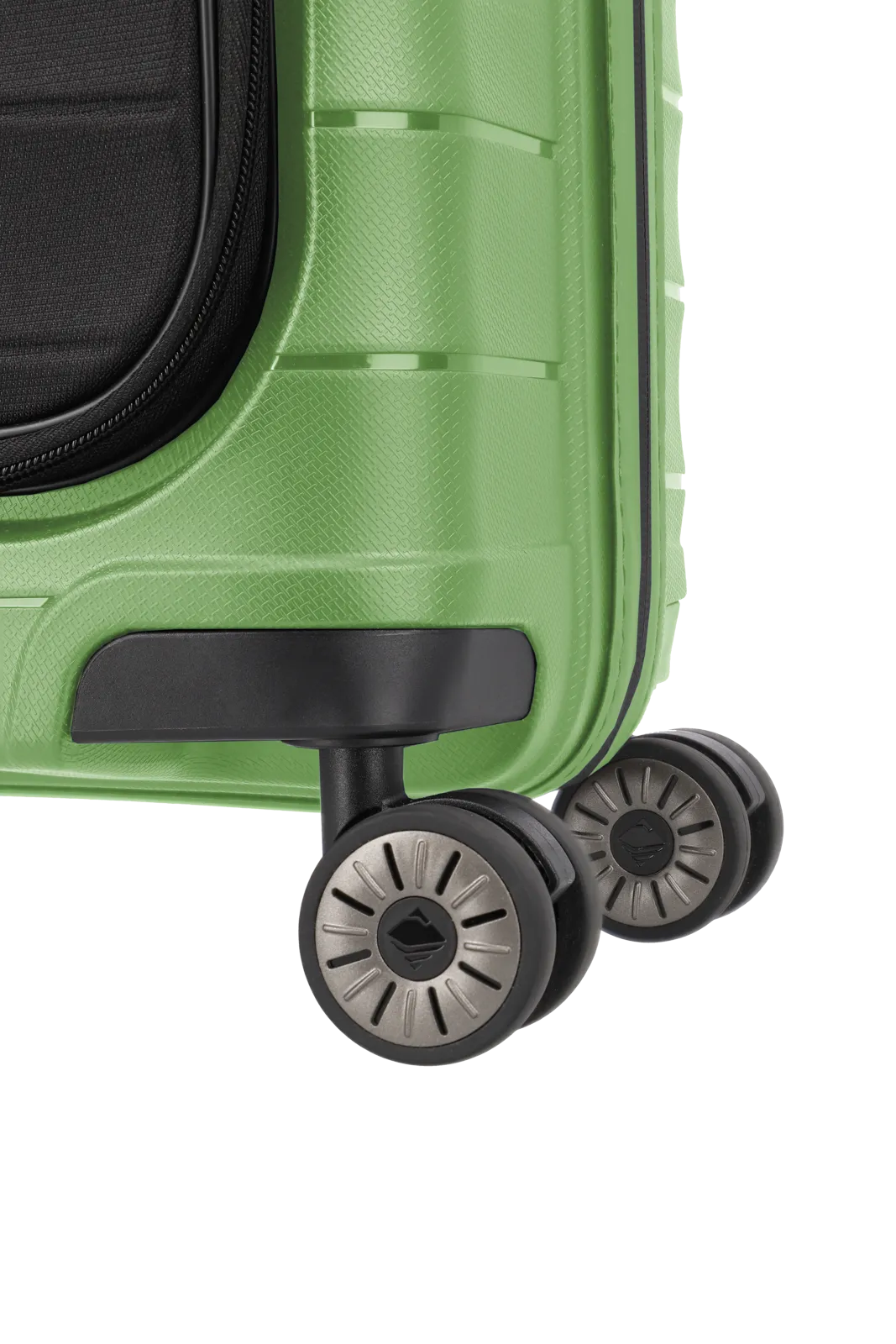 Mooby Trolley S in Grün mit 4-Rad und Erweiterung - leder-accessoires.com