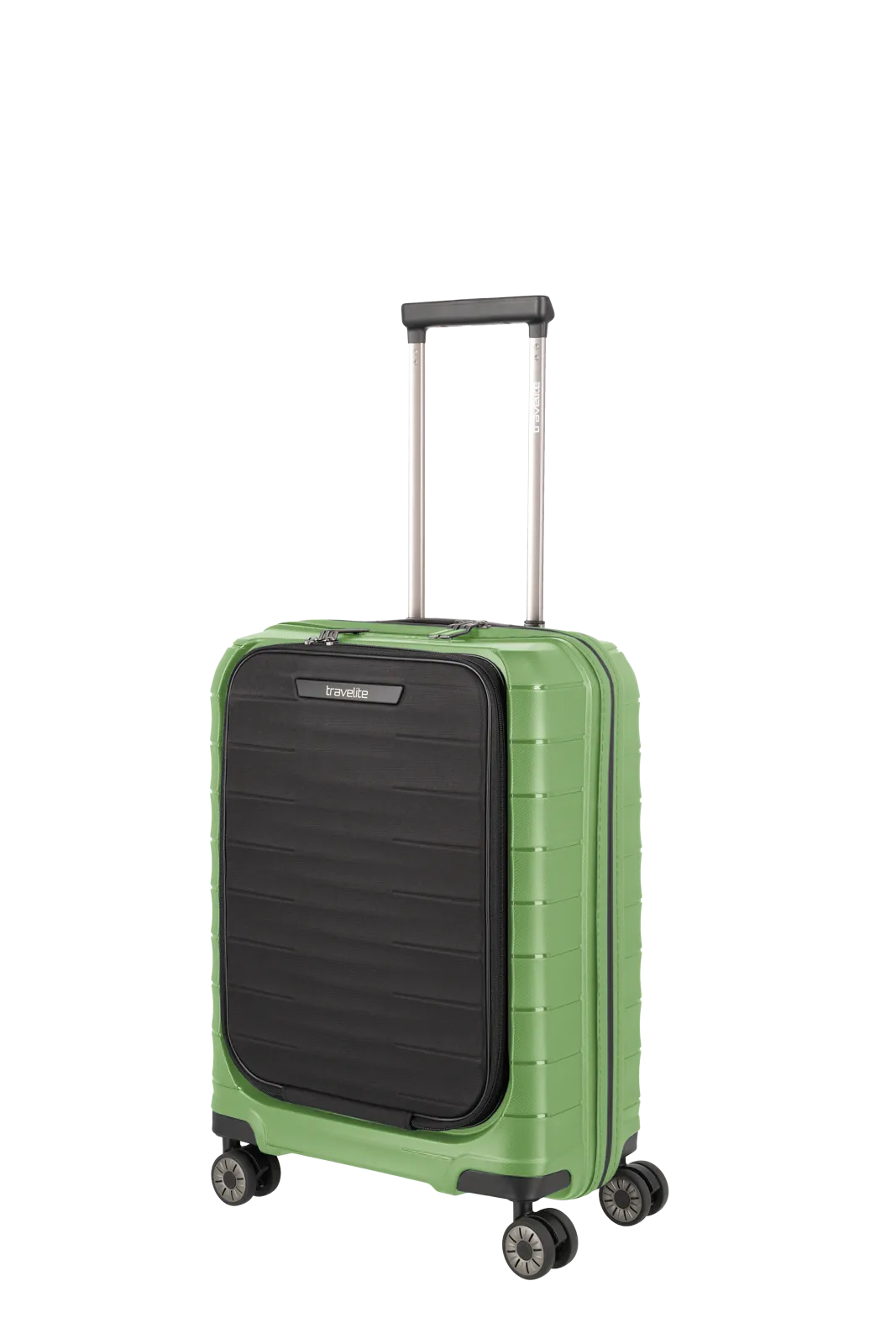 Mooby Trolley S in Grün mit 4-Rad und Erweiterung - leder-accessoires.com
