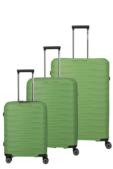 Mooby Trolley Set 3-teilig in Grün mit 4-Rad aus Polypropylen