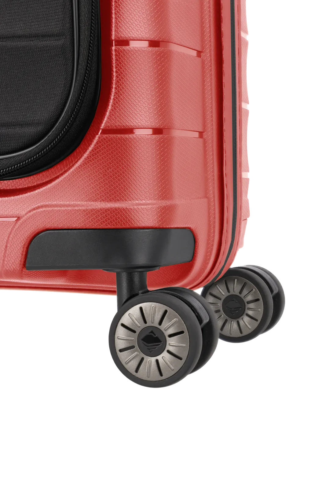 Mooby Trolley S in Rot mit 4-Rad und Erweiterung - leder-accessoires.com