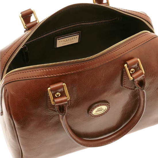 Bowlingtasche The Bridge in Braun aus Leder - leder-accessoires.com