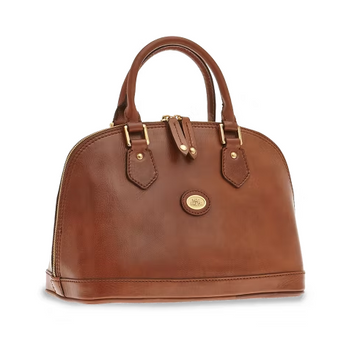 Kurzgrifftasche The Bridge in Braun aus Leder
