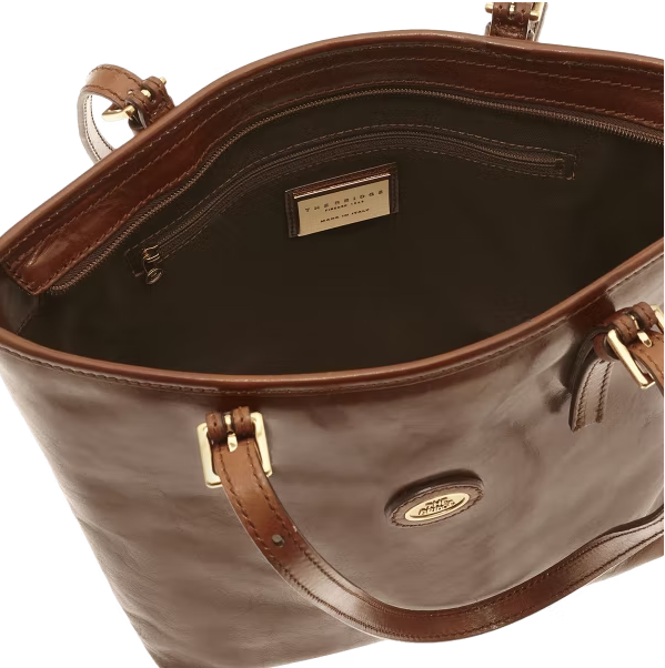 Shopper in Braun aus Leder
