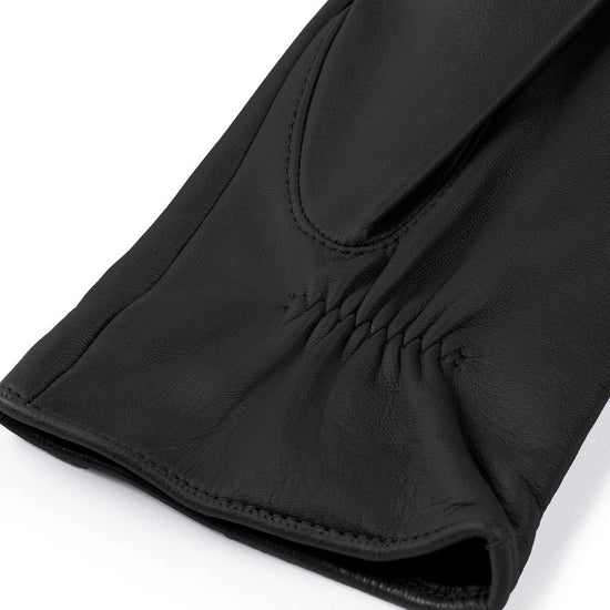 Lederhandschuhe | Haarschafleder Damen in Schwarz mit Halbsteppnaht von Röckl - leder-accessoires.com