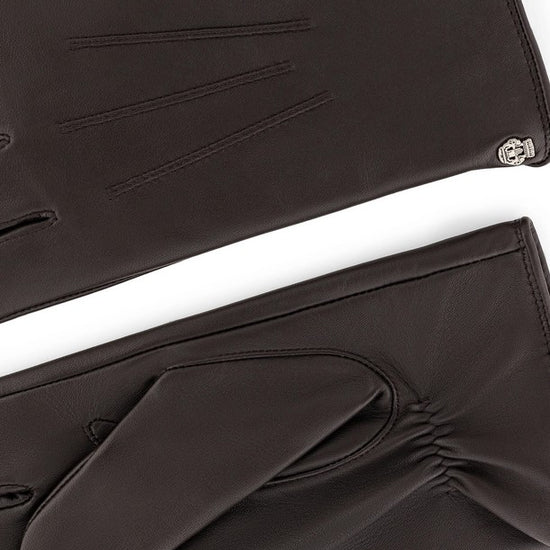 Lederhandschuhe | Haarschafleder Herren in Coffee|Braun mit dezenter Raffung von Röckl (Kopie) - leder-accessoires.com
