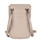 Handytasche aus Leder in Beige mit Überschlag und Steckschloss
