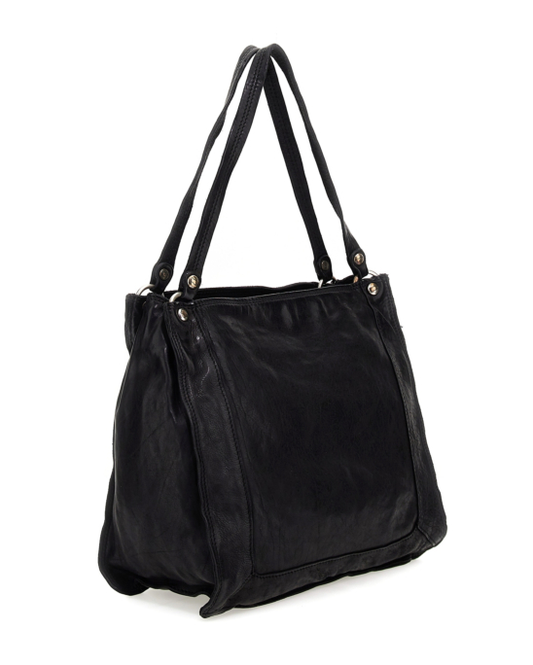 Shopper Merin aus Leder in Schwarz - leder-accessoires.com