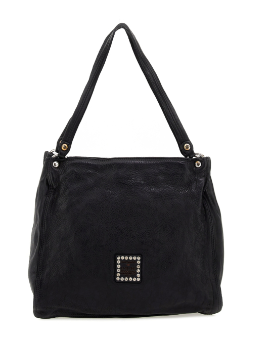 Shopper Merin aus Leder in Schwarz