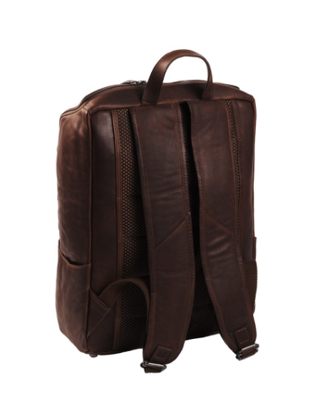 Rucksack aus Leder in Braun