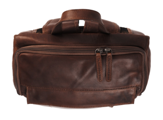 Rucksack aus Leder in Braun