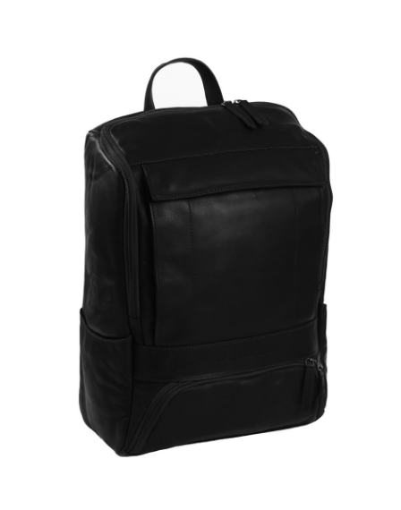 Rucksack aus Leder in Schwarz - leder-accessoires.com