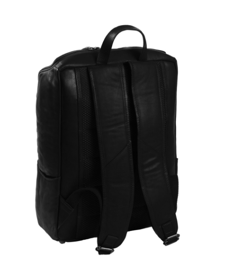Rucksack aus Leder in Schwarz - leder-accessoires.com